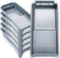 Mister Rui Paint Tray 4 Inch, 5 Pack, Plastic Paint Tray, Textured Paint Roller Tray, Small Paint Trays for Painting