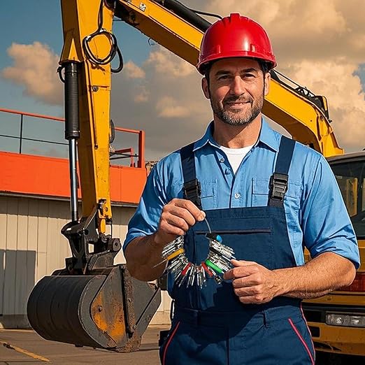 60 Heavy Equipment Keys Master Set Consturction Ignition Keys for Kubota JCB Cat Yanmar Honda Ditch Witch Backhoes Excavators Forklifts Loaders Tractors Bullozers and Other Construction Equipments