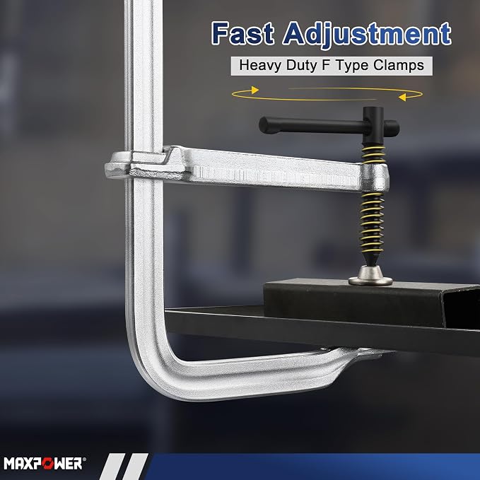 MAXPOWER Deeper Throat F Clamp, 7-1/8" Throat, 15-5/8" Opening