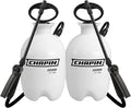 Chapin 22000 Pump Sprayer, 1-Gallon Translucent Tank with an Easy Fill Funnel-Top Opening, Adjustable Cone Nozzle & 34" Long Reach Hose, Used for Fertilizer, Pesticides, Weeds & Pests 2 Pack