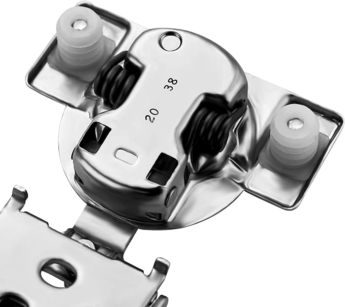 Ravinte 2 Pack 1 Pair 3/4 inch Overlay Soft Close Kitchen Cabinet Hinges Stainless Steel Adjustable Kitchen Hinges Satin Nickel Cabinet Hardware