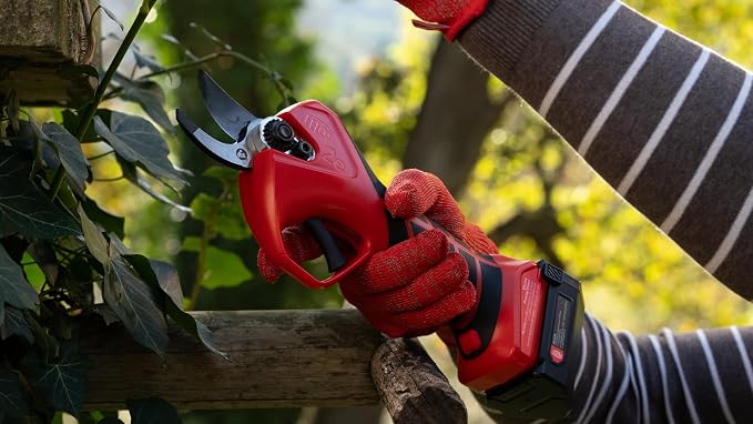 FELCO 2e Electric Pruning Shears with Cut Shield Safety, F-Tech Coated Blade, 10.8V Lithium Battery – Professional Cordless Garden Pruner