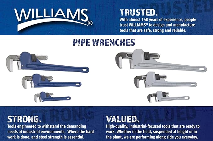Williams 13504 Aluminum Pipe Wrench, 12-Inch
