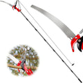 Suchtale Pole Saw 10FT, 2-in-1 Tree Pruner with Saw & Pruning Scissors, Quadruple Pulley Pole Trimmer for High Branch Cutting, Palm Tree, Fruit Tree & Shrub Pruning, Yard Garden Tree Care