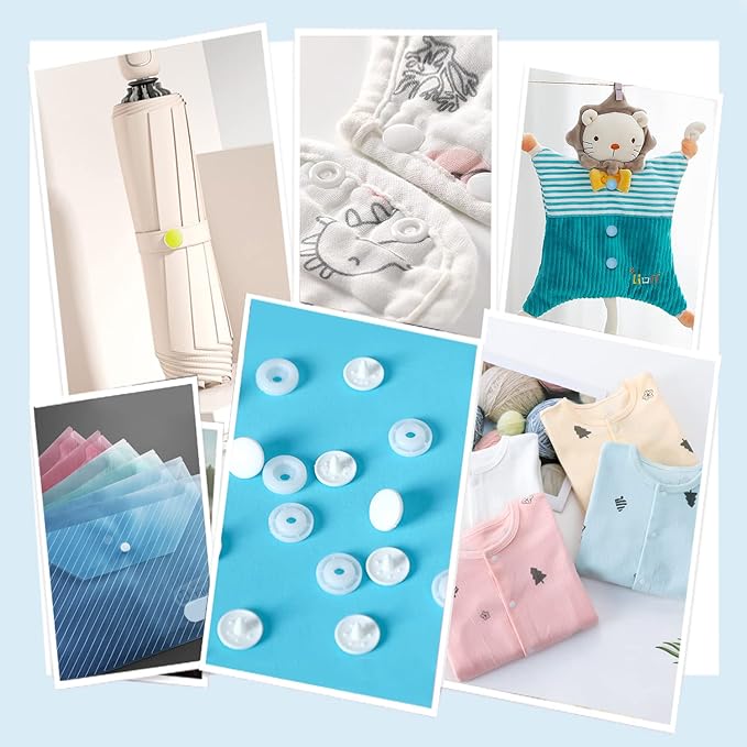 Sewing Snaps Fasteners Kit with Press Pliers Installment Tool, Heavy-Duty Snap Pliers Sets with 4 Size Plastic Metal No-Sew Snap Buttons for Sewing Clothing, Bibs, Rain Coat Crafting DIY Handmade