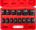TONYNOL 1/2" Shallow Drive Impact Socket Set,6‑Point,Metric 10mm‑32mm,14Pcs | Cr-Mo Steel,With a Storage Case
