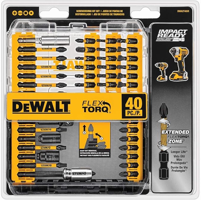 DEWALT Screwdriver Bit Set, Impact Ready, FlexTorq (35-Piece and 40-Piece)