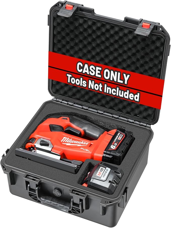 Hard Case for Milwaukee Jigsaw M18 - Storage Case Replacement for Jig Saw | Tool Carrying Case for Milwaukee D-handle Jig Saw 2737-20 Batteries & Charger Combo Kit Waterproof & Shockproof Storage Box