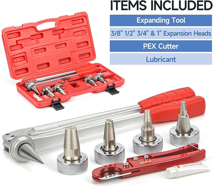 iCrimp 3/8,1/2,3/4,1-inch ProPEX Expanding Tool Kit with Pipe Cutter for ProPex Fitting meets ASTM F1960