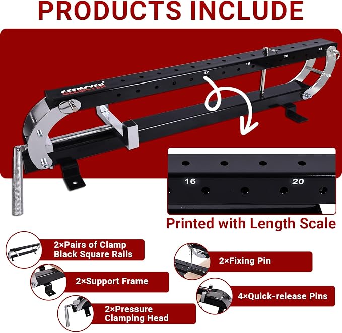 24 inch Panel Clamps 2 Pack,4-Way Pressure Steel Panel Clamps