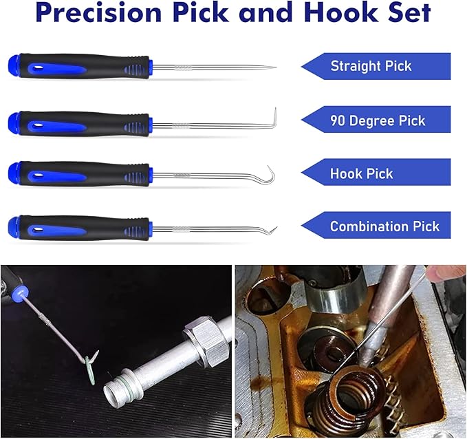JNLK 352pcs Trim Removal Tool, Pry Tool, Door Panel Removal Tool Kit, Clip Tool, Fasteners Removal Tool with Car Retainer Body Clips Set, Blue