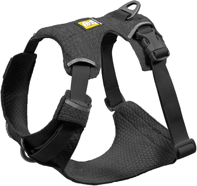 Ruffwear, Front Range Flex Dog Harness, Engineered Knit Construction for Ultimate Fit and Mobility, Lightweight Flexible Everyday Harness with Dual Leash Clips, Basalt Gray, Small
