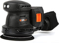 WEN Cordless Orbital Sander, Brushless with 5-Inch Random Orbit Pad, 20V Max 2.0 Ah Lithium-Ion Battery and Charger (20405),Black