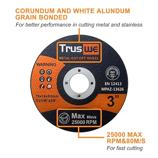 6 Inch Cut Off Wheels - 25 Pack Metal and Stainless Steel Cutting Wheel for Angle Grinder Ultra Thin Cut-Off Wheel Cutting Disc