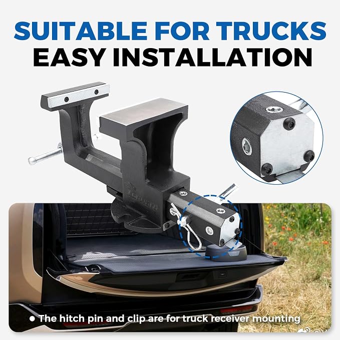 Forward 1705A 6" Hitch Vise Truck Vise Mount Trailer Fits 2" Hitch Receiver