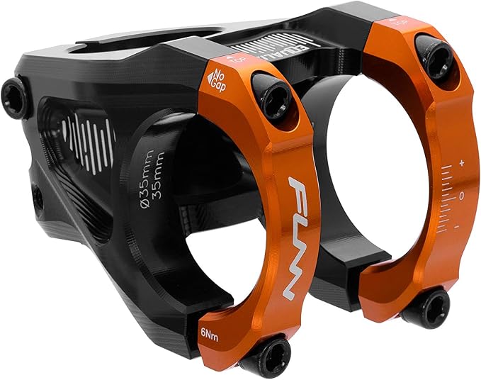 Funn Equalizer Stem, 10mm Drop or Rise, 35mm Clamp, 35mm Length (Orange)