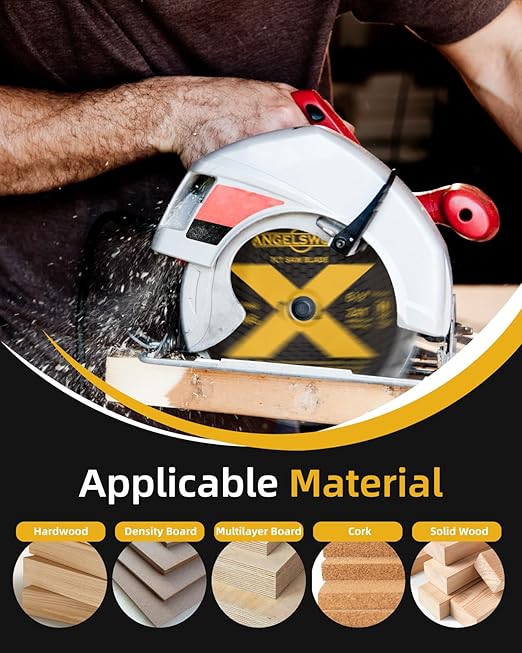 ANGELSWORD 6-1/2 Inch Circular Saw Blade for Framing, Fast Wood Cutting, 24T, 10 Pack