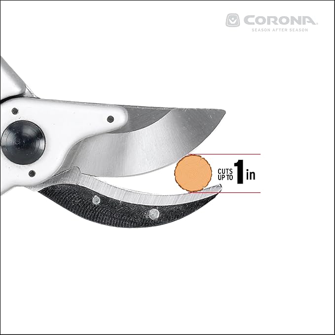 Corona Tools BP 6250 MAXFORGED Aluminum Bypass Pruner, 1-Inch Cut Capacity, Professional Hand Pruning Shears with Replaceable Steel Blade & Non-Slip Comfort Grip