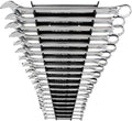 TEKTON Combination Wrench Set, 19-Piece | WCB91102 | (1/4 - 1-1/4 in.), Wrench Rack, Chrome Finish