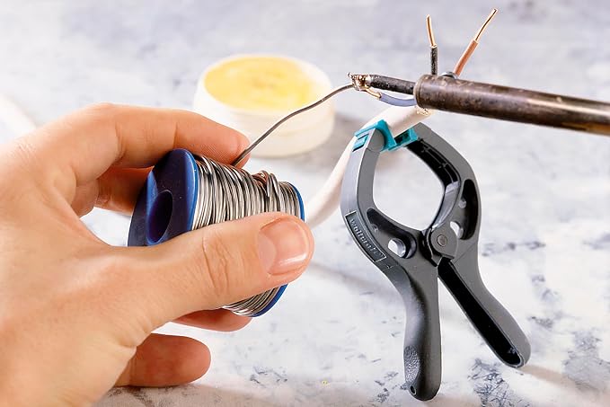 wolfcraft microfix Spring Clamp Set, 4 pcs. I 3432000 I for Universal use, Especially Suitable for Model Makers