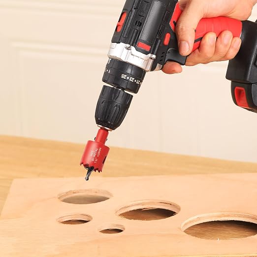 1-3/8 in. Bi-Metal Hole Saw Drill Bits - Versatile and Durable Hole Cutter for Wood, Plywood, Plaster Drywall, Ceiling, Plastic Pipe, PVC and Thin Metal - Includes Arbor & Pilot Bit (35mm)