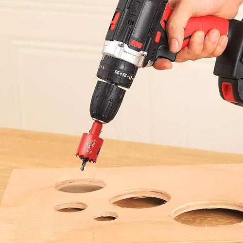 1-3/8 in. Bi-Metal Hole Saw Drill Bits - Versatile and Durable Hole Cutter for Wood, Plywood, Plaster Drywall, Ceiling, Plastic Pipe, PVC and Thin Metal - Includes Arbor & Pilot Bit (35mm)