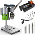 Compact Benchtop Drill Press, Rear-Mounted 795 High-Torque Motor, Mini Precision Bench Drilling Machine for DIY, Woodworking, Jewelry Making & Crafts, B10 Chuck