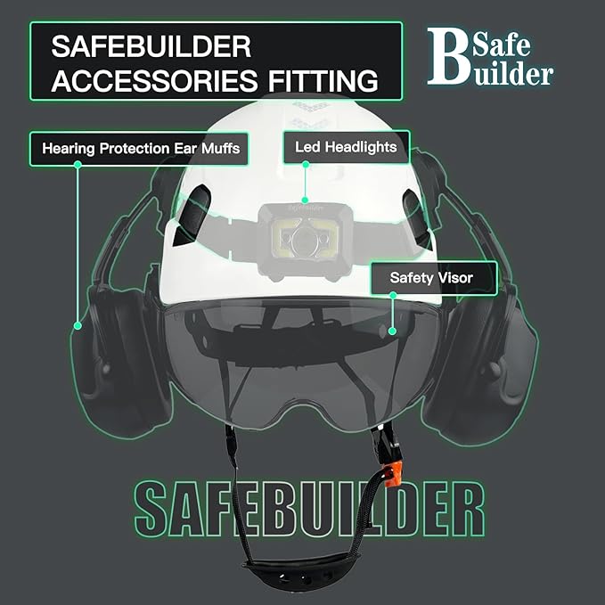 Construction Safety Helmet ABS Hard Hat Adjustable Ventilation System Hardhats Industrial Work Head Protection for Men Certified ANSI/ISEA Z89.1