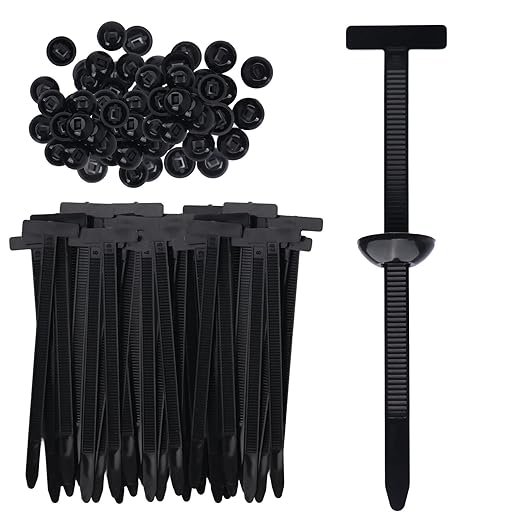 150 Pcs Nylon Universal Cable Tie Buckle for Car - Self-Locking and Easy Install Zipper Clips with Pin & Button Design - UV-Resistant Fixion Tools Zip Tie for Quick and Effortless Car Daily Repair