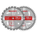 5-1/2" (10mm Arbor) Circular Saw Blades 24T&48T, Carbide Tipped Teeth, Heavy Duty TCT Saw Blades for Cutting Various Wood, Plastic and Composite Materials