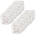 Lunarable Echinacea Chair Seating Cushion Set of 12, Spring Romance Repeating Floral Pattern in Pastel Tones, Anti-Slip Seat Padding for Kitchen & Patio, 16"x16", Off White Pale Pink