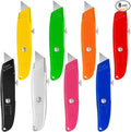 DIYSELF 8 Pack Box Cutters, Premium Utility Knife, Box Cutter Retractable Heavy Duty, Box Opener, Razor Blades Utility Knife for Cardboard and Boxes, Pipe Cutter
