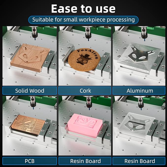 FoxAlien Mini Low Profile Bench Vise Workholding Clamp Work Table for FoxAlien 3018, Masuter 3, Masuter Pro, 3S, XE-PRO, WM-3020 Vasto CNC Router Machine