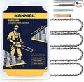 4 Pack 4 Inch Chainsaw chain 1/4"LP .043" 28DL Fits Stihl GTA26 Pruner