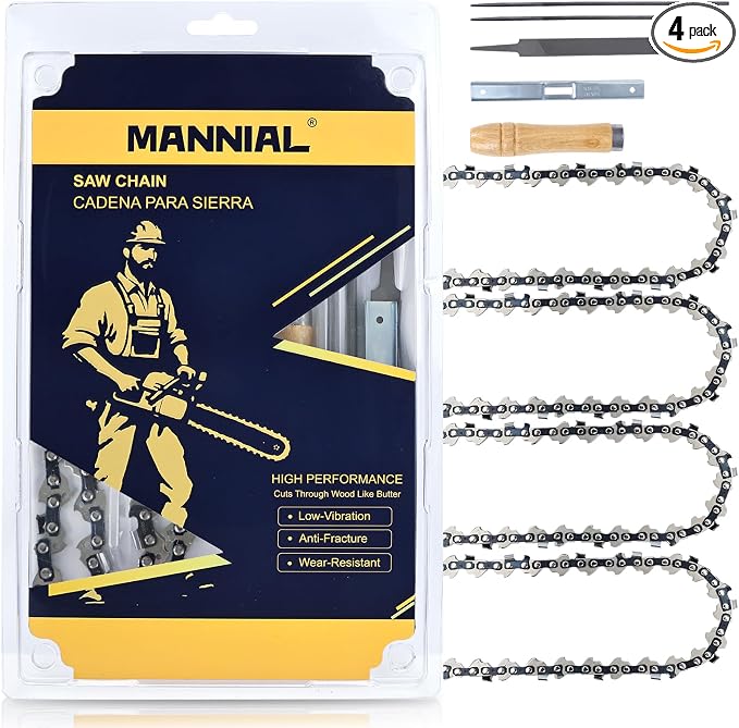 4 Pack 4 Inch Chainsaw chain 1/4"LP .043" 28DL Fits Stihl GTA26 Pruner