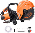 VEVOR Electric Concrete Saw, 12 in, 1800 W Motor Circular Saw Cutter with Max. 4.5 in Adjustable Cutting Depth, Wet Disk Saw Cutter Includes Water Line, Pump and Blade, for Stone, Brick