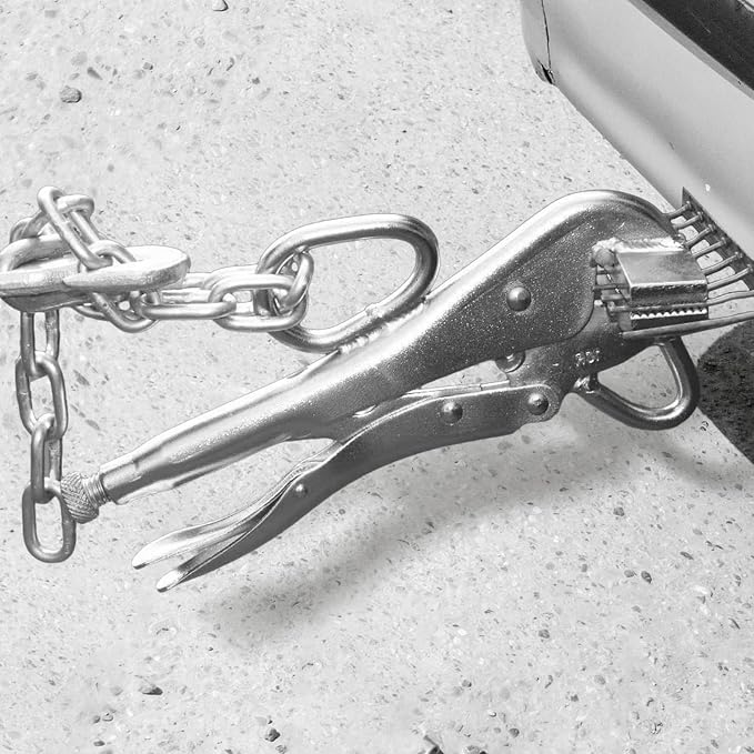 Generic Locking Sheet Metal Pliers 10 inch, Premium Extra Wide Duck Billed Pliers for Gripping Welding Sheet Metal Tools, 23cm, Silver