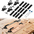 GADFISH Panel Clamps Woodworking, Panel Clamp, 2 Pack of 4 Way Pressure Clamps, Compatible with Two Mounting Methods, Suitable for Bonding Tabletops, Shelves, and Laminate Surfaces(2pc)