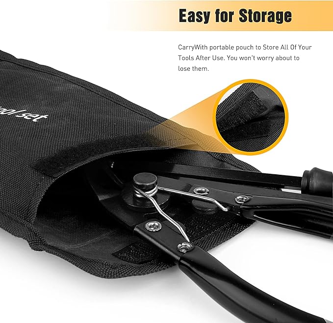 GOOACC Auto Trim Removal Tool Set 3Pcs No Scratch Pry Tool Kit with Storage Bag for Car Body Clips Door Panel Car Clips Dashboard Repair Black