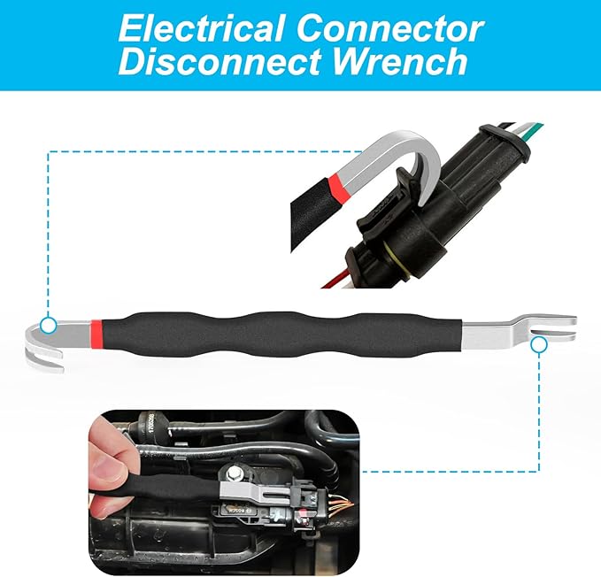 Electrical Disconnect Pliers 13120, 7.48"x0.39" Automotive Electrical Terminal Connector Separator Removal Tool, Automotive Electrical Connector Removal Tool for Car Truck