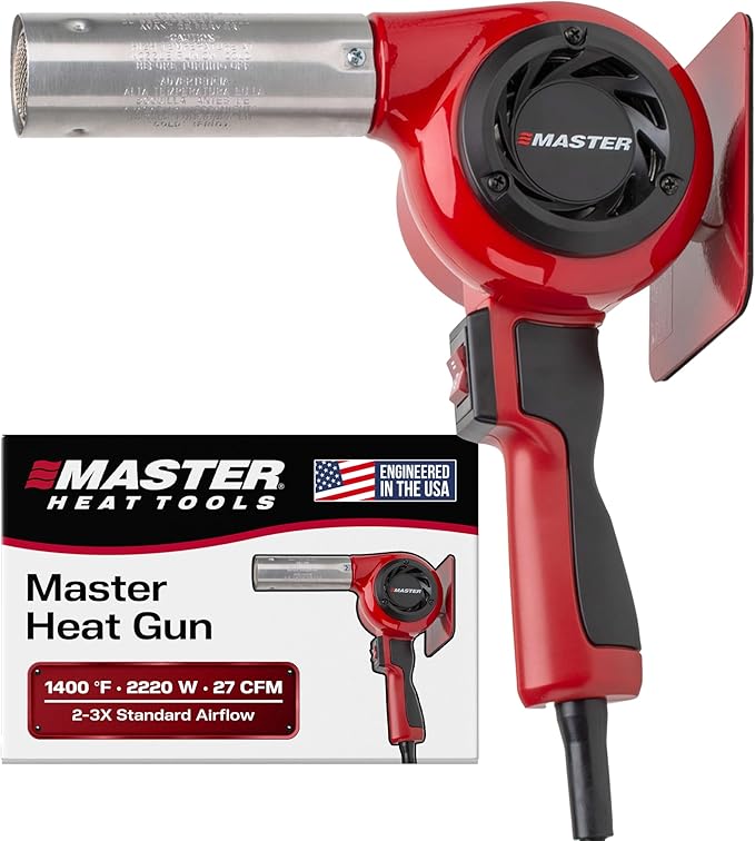 Master Appliance HG-801D Industrial Heat Gun, Quick Change Plug-In Heating Element, 1400° F, 120V, 2220W, 18.5 Amps, Engineered In USA