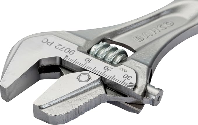 Bahco Adj./Pipe Wrench,12",1-3/8" Cap.,Chrome BAH9073RPCUS - 1 Each