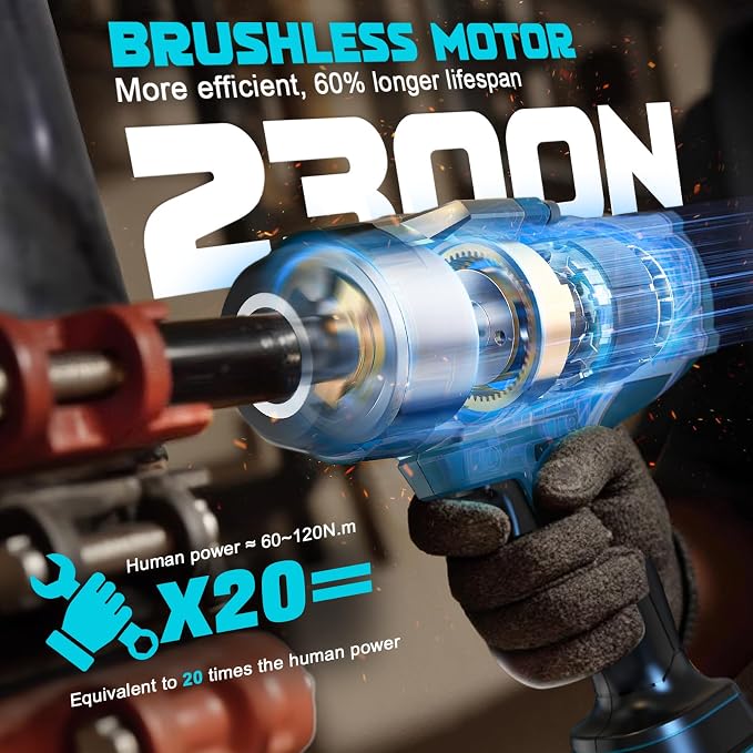 DIYtoolifz Cordless Impact Wrench 1/2" Compatible with Makita 18V Battery, 1700 Ft-lbs High Torque Impact Driver, Electric Impact Gun with 4 Speed Modes & LED Light for Car, Truck, Mower(Bare Tool)