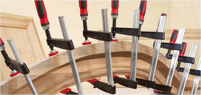 Bessey H1319 Tradesmen Clamp with 4" Throat Depth, 12", Black/Red