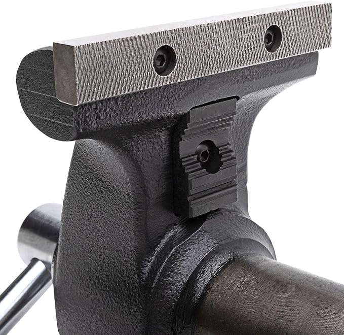 Yost HD550-C Heavy Duty 5-1/2 Inch Mechanics Work Bench Vise | Heavy Duty Woodworking & Metal Work Table with Secure Grip Swivel Base | 60,000 PSI Casting Iron Material with Extra-large Anvil Surface