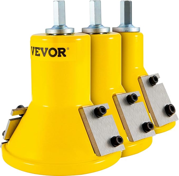 VEVOR Tenon Cutter, 1"/25.4mm & 1.5"/38mm & 2"/50.8mm, with Dual Straight Blades & Button Screws Home Master Kit, Premium Aluminum & Steel Log Furniture Cutter, Commercial Starter’s Tool for Home DIY