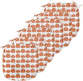 Lunarable Autumn Pumpkin Chair Seating Cushion Set of 6, Simplistic Halloween Fruit Pattern on Plain Backdrop, Anti-Slip Seat Padding for Kitchen & Patio, 16"x16", Burnt Orange Green Brown