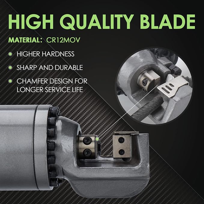 5/8" Electric Hydraulic Rebar Cutter 1-1.5s Cutting Speed Portable Rebar Cutter Cutting Rebar 4-16mm 1000w 120v/60hz RC16A