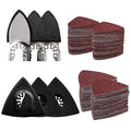 106pcs Oscillating Tool Sanding Kit with 3 Triangle 3 Finger Sanding Pads 100 Multitool Sandpaper for Wood Metal Drywall Universal Fit Multitool Accessories Professional Sanding Kit