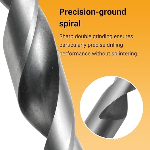 25pcs Wood Drill Bit Set 1-13 mm Hss-G Brad Point Wood Drill Bit Sets for Hardwood, Softwood, Plywood, MDF and Chipboard